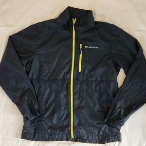 Columbia Black Lightweight RainJacket Size MEDIUM